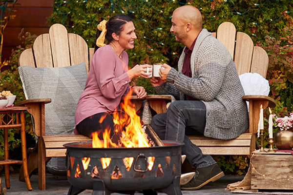 Couple by a Fire Pit